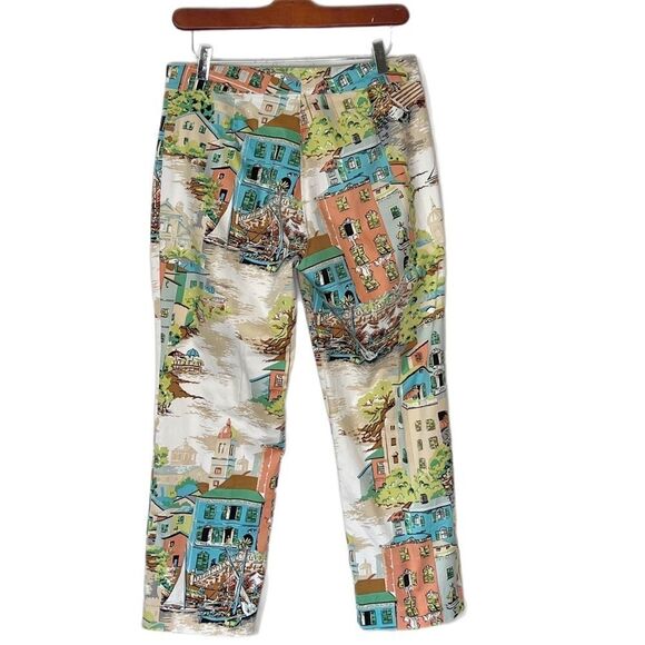 ITW by Claude Brown Canal Print Cropped Pants - Picture 3 of 5